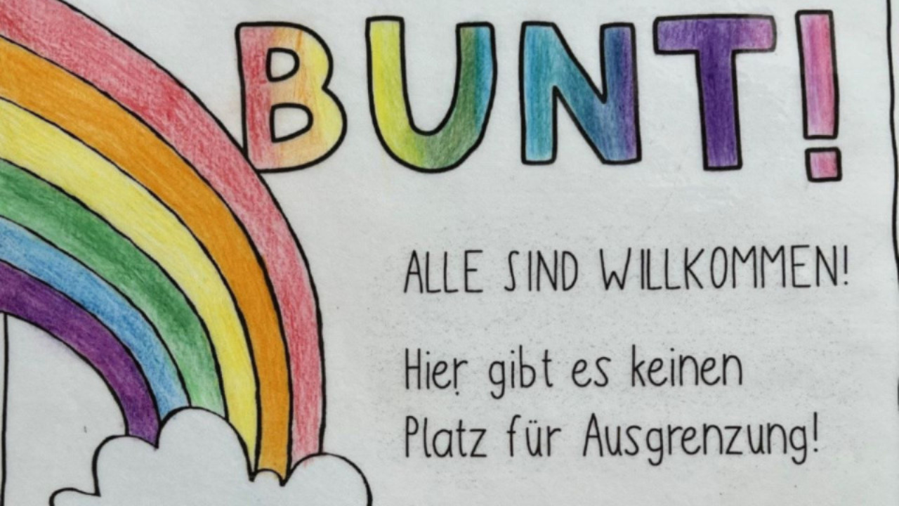 Plakat "Unsere Schule ist bunt"